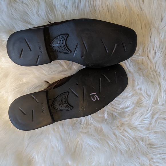 Toshi Shoes Mens 9 Brown Loafers Oxfords Suede Lace - Picture 8 of 8